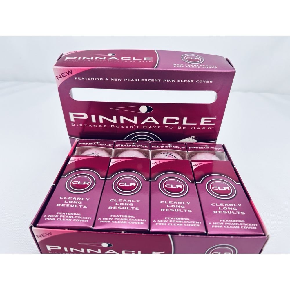 Pinnacle CLR Brand New Pearlescent Pink Clear Cover Golf Balls 4 Sleeves of 3